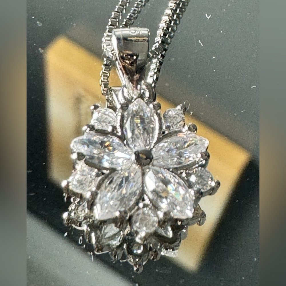 Elegant Silver 925 Pendant Necklace with chain NWOT